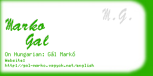 marko gal business card